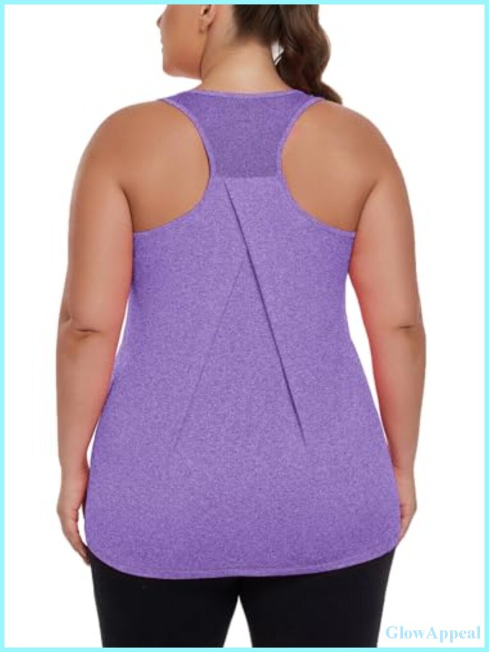 Plus Size Racerback Tank Top Athletic Yoga Shirt